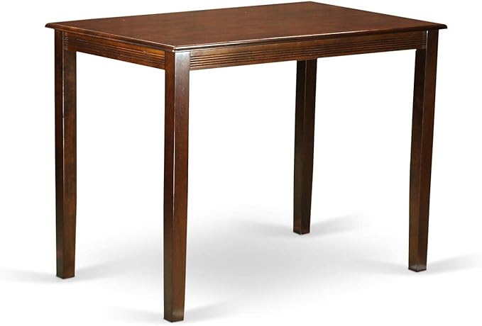 East West Furniture YAVN5-MAH-W 5 Piece Counter Height Dining Set Includes a Rectangle Dinette Table and 4 Kitchen Dining Chairs, 30x48 Inch, Mahogany - LeafyLoom