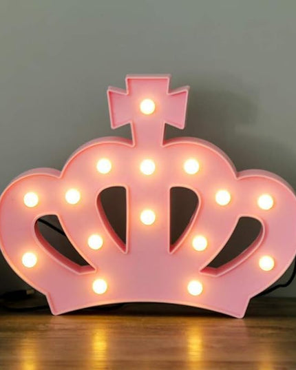 OSALADI Crown Night Light Crown Shaped Light Creative Night Light Crown LED Light Princess Night Light LED Night Lamp Decorative Night Lamp Without Batteries, Pink - LeafyLoom