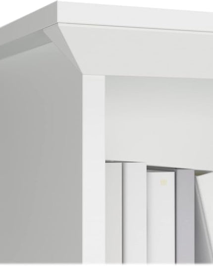 Salinas Casual Hutch for L-Shaped Desk, Pure White - LeafyLoom