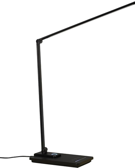 LED Desk Lamp, Black Modern Table Lamp, Ideal Gift for Study, Office. Dimmable Desk Lamp for Work, Video Conferencing, Reading and Writing, Arts and Crafts, Nail Art. - LeafyLoom