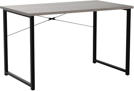 Coleshome 40 Inch Computer Desk, Modern Simple Style Desk for Home Office, Study Student Writing Desk, Grey Oak - LeafyLoom