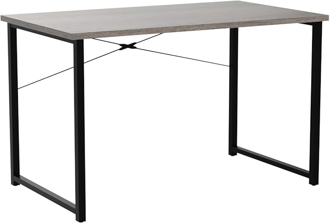 Coleshome 40 Inch Computer Desk, Modern Simple Style Desk for Home Office, Study Student Writing Desk, Grey Oak - LeafyLoom