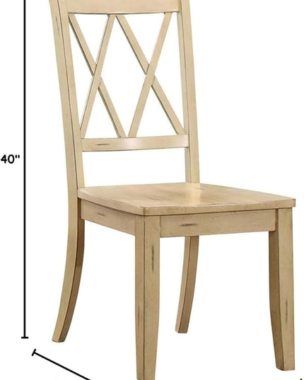 Homelegance Dining Chair (Set of 2), Buttermilk - LeafyLoom