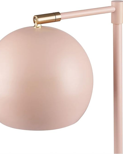 Globe Electric 52285 Hannah 18" Desk Lamp, Matte Pink, Brass Pivot Joint, in-Line On/Off Rotary Switch - LeafyLoom