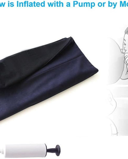 Inflatable Wedge Pillow, Bed Wedges & Body Positioners Pillow, Traveling Pillow, Body Position Cushion, Leg Positioner Pillow, Surface Flocking for Sleeping Traveling Yoga (Blue, Without Handle) - LeafyLoom