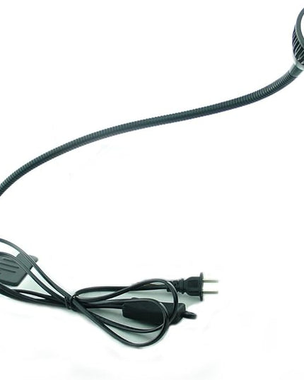 5W 3 Colors LED COB Clip on Light Black 19.68 INCH 50 CM Tube Desk Flexible Table Bed Lamp Work Home Design lighting 110V 220V 85-265VAC with US Plug switch on off 500LM (Black) - LeafyLoom