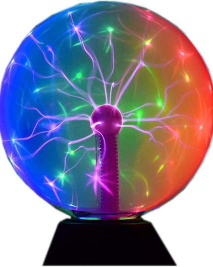 Magic Plasma Disco Ball Lamps Touch Sound Sensitive Desk Lamp Light Nebula Sphere Lightning Globe Home Room Decor electrostatic Flashing Balls Stem Nightlight 8 Inch - LeafyLoom