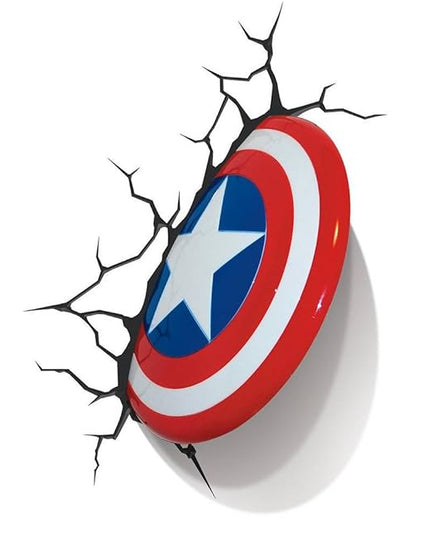 Marvel Avengers Captain America 3D Deco Light Red, White, Blue - LeafyLoom