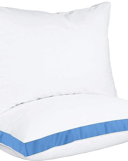 Utopia Bedding Bed Pillows for Sleeping King Size (Blue), Set of 6, Cooling Hotel Quality, Gusseted Pillow for Back, Stomach or Side Sleepers - LeafyLoom
