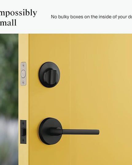 Level Lock Smart Lock - World's Smallest Smart Lock - Level App for iOS & Android - Works with Apple Home (Matte Black) Level
