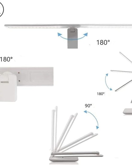 LED Desk Lamp, Dimmable Table Lamp with 3 Color Temperatures, Eye-Caring Reading Lamp with a Built-in Lithium Battery , USB Rechargeable, Touch Control, Study Lamp, Table Lamp, White - LeafyLoom
