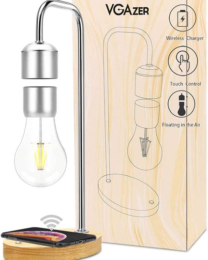 VGAzer Magnetic Levitating Floating Wireless LED Light Bulb with Wireless Charger for Desk Lamp,Room or Office Decor,Unique Gifts - LeafyLoom