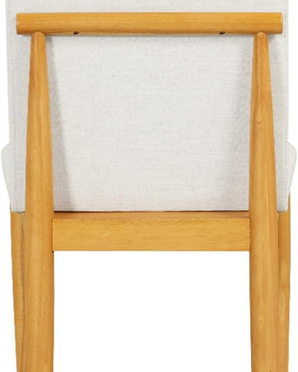 HomePop Classic Parsons Dining Chairs, Pack of 2, Cream White Textured Woven (Set of 2) - LeafyLoom