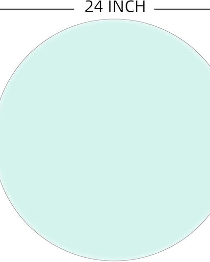 24 Inch Round Tempered Glass Table Top, Transparent - LeafyLoom
