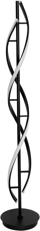 Modern Floor Lamps for Living Room Bright Lighting LED 33w 53in with Remote 3 Colors Dimmable Unique Office Corner Lamp Black Arc Spiral Floor Lamp - LeafyLoom