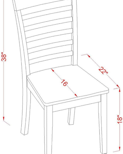 East West Furniture DLML3-MAH-W 3 Piece Modern Set Contains a Round Wooden Table with Dropleaf and 2 Kitchen Dining Chairs, 42x42 Inch - LeafyLoom
