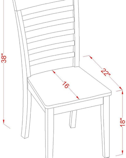 East West Furniture DLML5-MAH-W 5 Piece Modern Set Includes a Round Wooden Table with Dropleaf and 4 Kitchen Dining Chairs, 42x42 Inch - LeafyLoom
