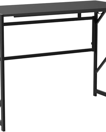 Elephance 40" Folding Computer Desk No Assembly Needed Foldable Small Home Office Desk Study Writing Desk Gaming Table for Small Space - LeafyLoom