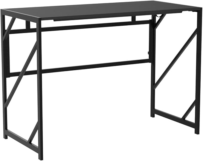 Elephance 40" Folding Computer Desk No Assembly Needed Foldable Small Home Office Desk Study Writing Desk Gaming Table for Small Space - LeafyLoom