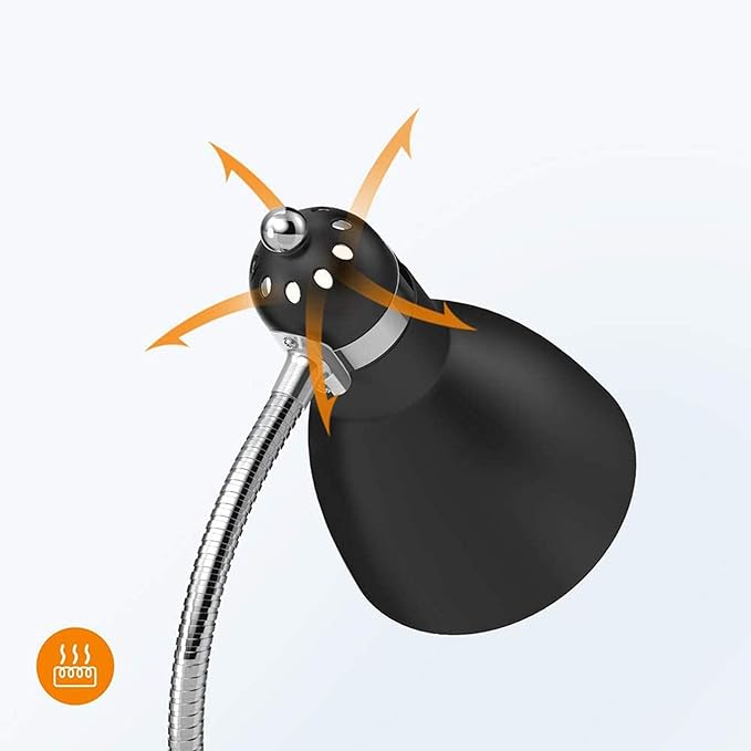 LEPOWER Floor Lamp, Metal Standing Lamp with Adjustable Gooseneck, Heavy Metal Base, Reading Pole Lamp for Office, Black Floor Lamps for Bedroom, Living Room - LeafyLoom