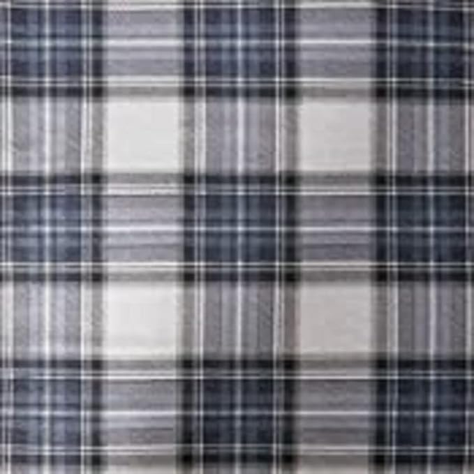 Comfort Spaces Cotton Flannel Breathable Warm Deep Pocket Sheets with Pillow Case Bedding, Queen, Blue Plaid Scottish Plaid 4 Piece - LeafyLoom