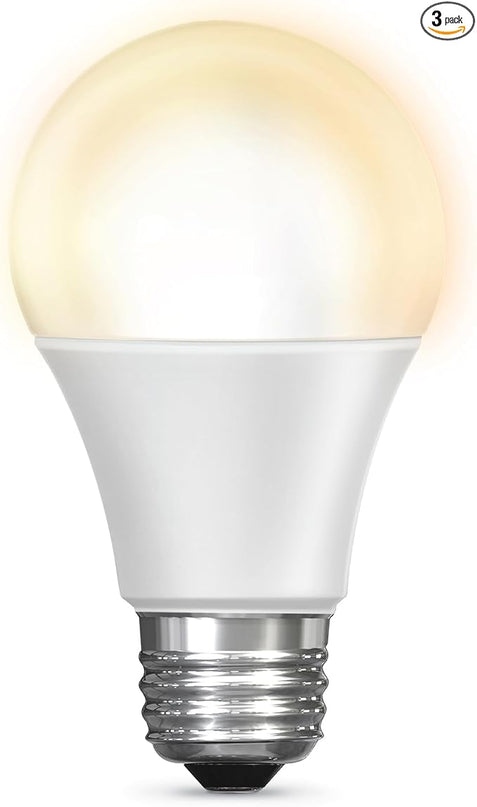 Feit Electric Smart Light Bulbs, 2.4 Ghz WiFi Light Bulbs, No Hub Needed, Works with Alexa and Google, Dimmable 60 Watt = LED 9W, OM60/927CA/AG/3, 2700K Soft White, 3 Pack FeitElectricCompany