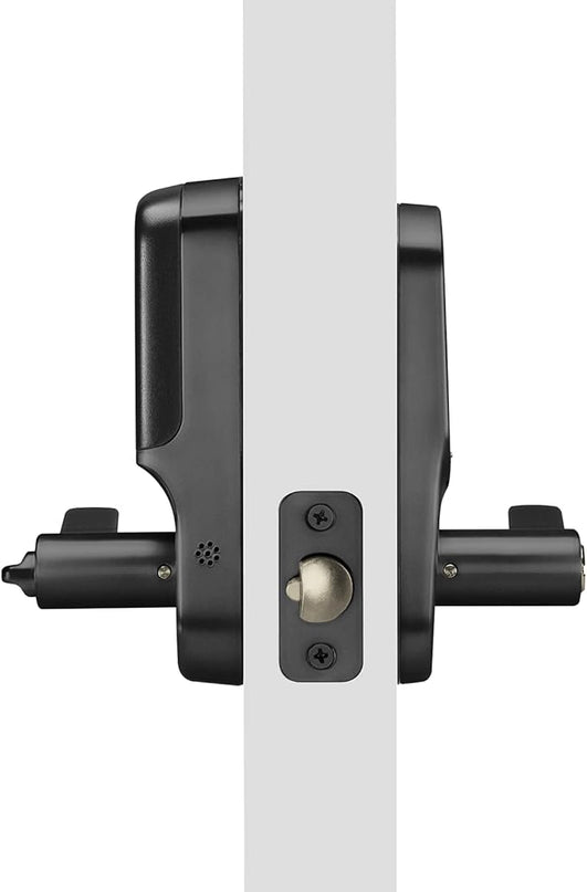 Yale Assure Lever Entry Door Handle with Keypad, Black Suede Smart Door Lock with Handle, Back-Up Key, and Z-Wave, ‎YRL226-ZW2-BSP Yale