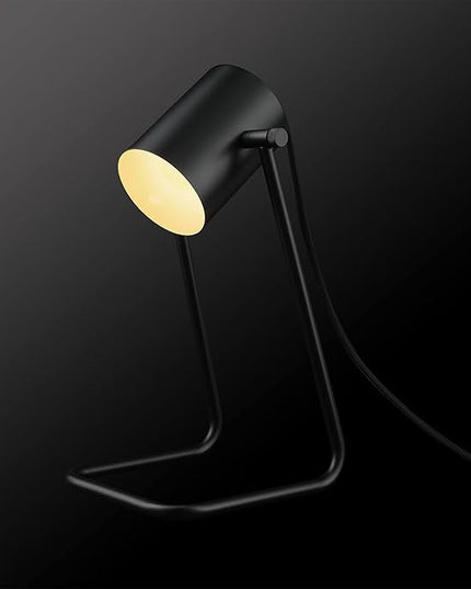 Globe Electric 52299 Sahara 14" Desk Lamp, Matte Black, Swing Shade, in-Line On/Off Rocker Switch - LeafyLoom