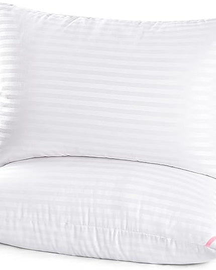 EIUE Hotel Collection Bed Pillows for Sleeping 2 Pack Queen Size，Pillows for Side and Back Sleepers,Super Soft Down Alternative Microfiber Filled Pillows,20 x 30 Inches - LeafyLoom