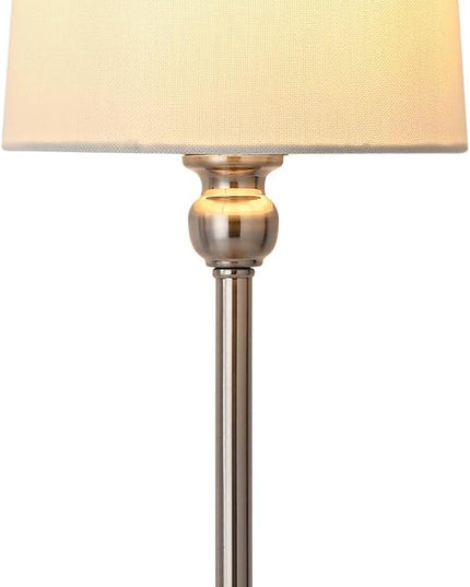 Cordless LED Table Lamp, 6000mAh Rechargeable Bedside Night Lamp for Bedroom, Portable Touch Stepless Dimmable Battery Operated Lamp, Ambient Light for Patio Restaurant(Brushed Nickel H) - LeafyLoom