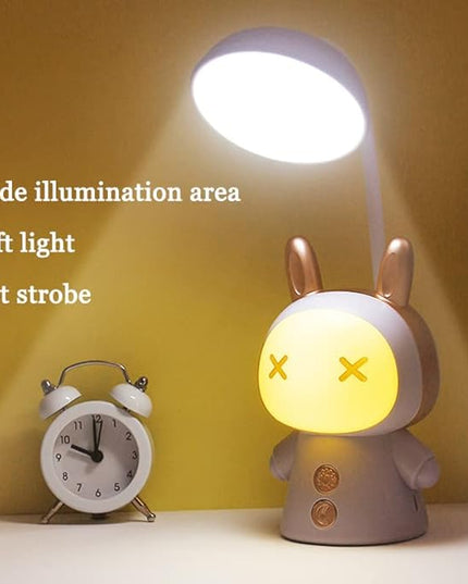 Cartoon Led Desk Lamp Learning Folding Rechargeable Eye Protection Student Children Fun Cute Reading Night Light Bedside Gradient - LeafyLoom