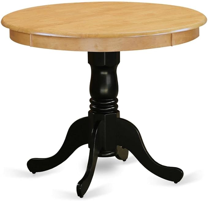 East West Furniture Kitchen Table, 36x36 Inch, ANT-OBK-TP - LeafyLoom