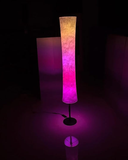 Smart Corner Floor Lamp - 60" LED RGB Standing Lamp Mood Lighting Color Changing Floor Lamps Light for Living Room Bedroom Decor with Alexa Google Assistant WiFi APP Music Sync - LeafyLoom