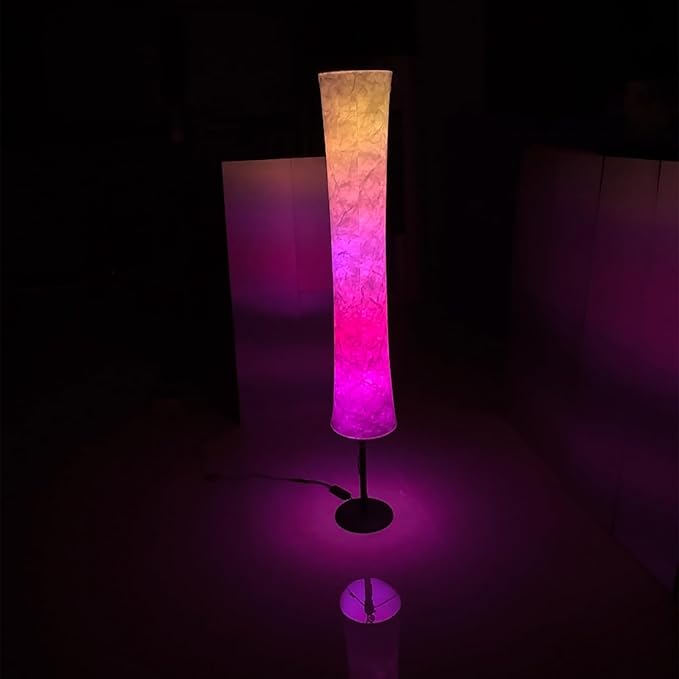 Smart Corner Floor Lamp - 60" LED RGB Standing Lamp Mood Lighting Color Changing Floor Lamps Light for Living Room Bedroom Decor with Alexa Google Assistant WiFi APP Music Sync - LeafyLoom