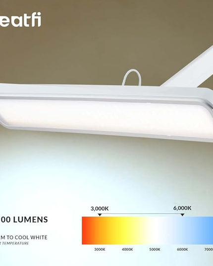 Neatfi (New Model XL 2,500 Lumens LED Task Lamp, 3 Light Modes, 3000-6000K Correlated Color Temperature, 30W Super Bright Desk Lamp, Dimmable, 162 Pcs SMD LED (CCT with Base, White) - LeafyLoom