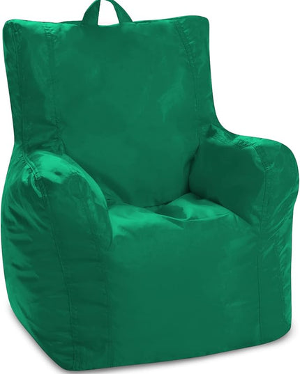 Posh Creations Structured Comfy Bean Bag Chair for Gaming, Reading, and Watching TV, Pasadena Chair, Microsuede - Tide Pool - LeafyLoom