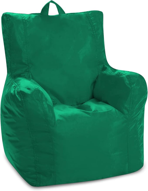 Posh Creations Structured Comfy Bean Bag Chair for Gaming, Reading, and Watching TV, Pasadena Chair, Microsuede - Tide Pool - LeafyLoom