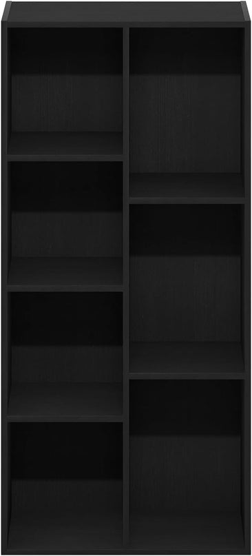 Furinno Luder 7-Cube Reversible Open Shelf, Blackwood - LeafyLoom