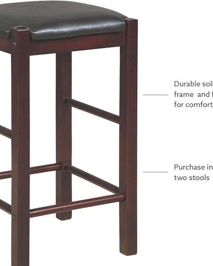 Linon Brown 3-Piece Table Faux Marble Tavern Set, 42" w x 22.25" d x 36" h - LeafyLoom