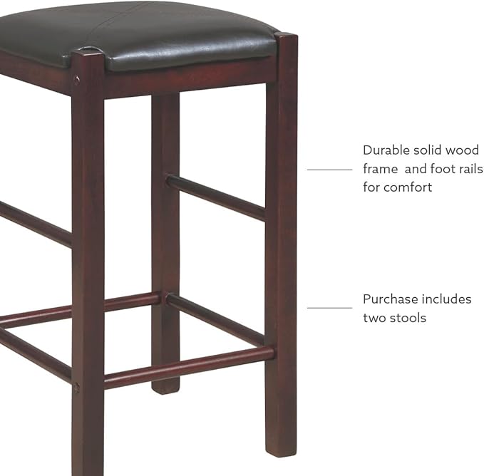 Linon Brown 3-Piece Table Faux Marble Tavern Set, 42" w x 22.25" d x 36" h - LeafyLoom