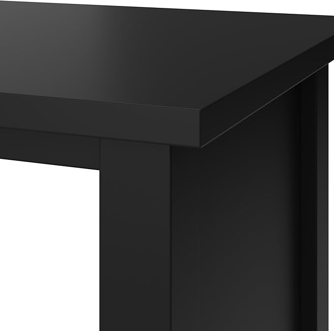 Bush Furniture Broadview 6 Cube Organizer in Classic Black | Storage for Home Office Workspace - LeafyLoom