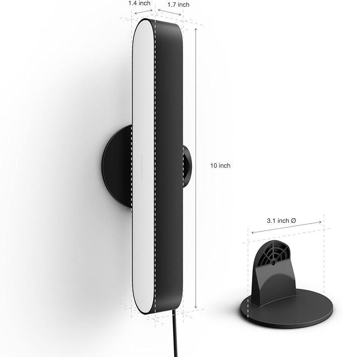 Philips Hue Smart Play Light Bar Extension, Black - White & Color Ambiance LED Color-Changing Light - 1 Pack - Requires Hue Bridge and Hue Play Light Bar Base Kit - Control with App or Voice Assistant PhilipsHue