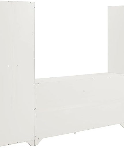 Crosley Furniture Tara 3-Piece Sideboard and Pantry Set, Distressed White - LeafyLoom