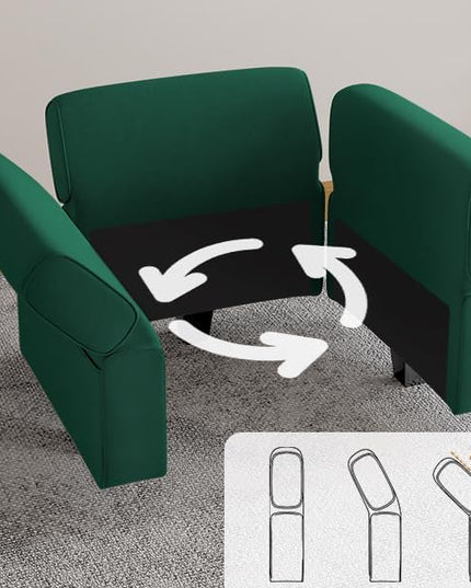 Modular Sectional Sofa, Convertible Sectional Couches for Living Room U Shaped Sectional Sofa Couch with Storage Ottoman, High Supportive 6 Seats Reversible Sectionals 113'' with Chaise, Green - LeafyLoom