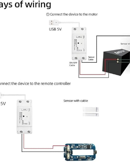 5V WiFi Smar Garage Door Opener Remote Controller,Monitor Garage Open Close Status by Phone Tuya app Anywhere,Compatible with Alexa Google Home MHCOZY