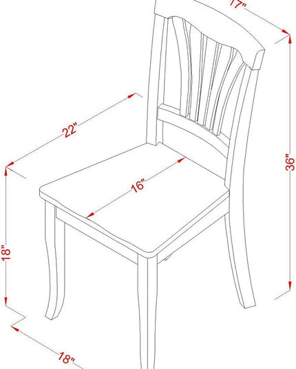 East West Furniture NOAV3-OAK-W 3 Piece Dining Room Table Set Contains a Rectangle Kitchen Table with Butterfly Leaf and 2 Dining Chairs, 32x54 Inch, Oak - LeafyLoom