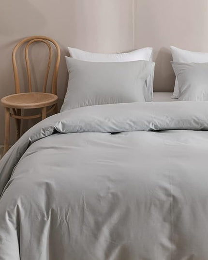 Silver Comforter Queen Light Gray Bedding Set 3 Pieces Comforter Set 1 Queen Comforter (90x90 inches) with 2 Pillowcases (20x26 inches) - LeafyLoom