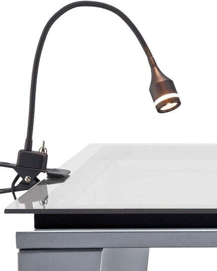 Adesso 3217-01 Prospect 9.5" -14.5" LED Clip Lamp, Black, Smart Outlet Compatible - LeafyLoom