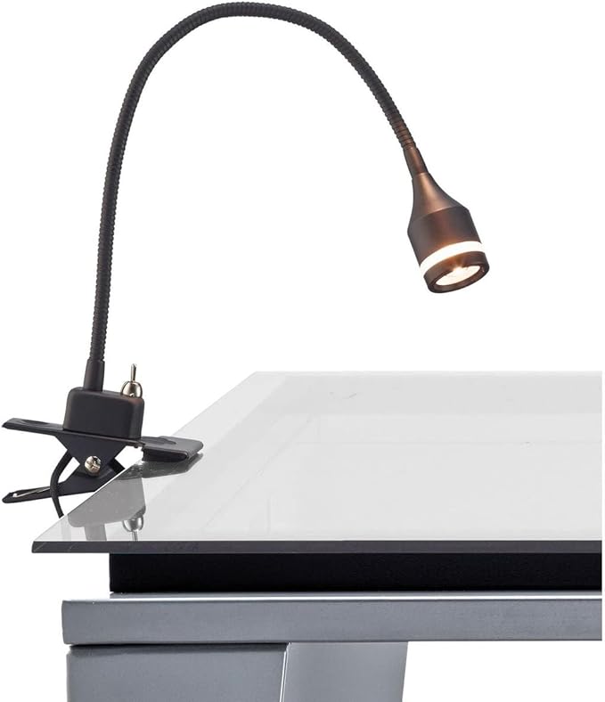 Adesso 3217-01 Prospect 9.5" -14.5" LED Clip Lamp, Black, Smart Outlet Compatible - LeafyLoom