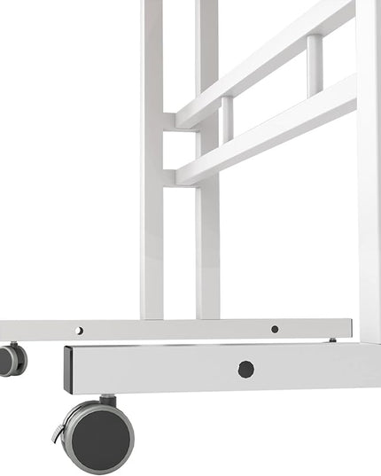 soges 23.6inches Height Adjustable Desk Laptop Desk on The Wheels, Rolling Stand Up Desk Computer Desk Adjustable Standing Desk Sit and Stand Desk Portable Laptop Table, Beige - LeafyLoom